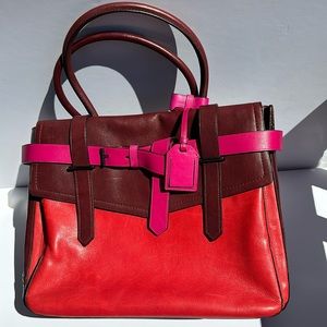 Reed Krakoff Boxer Tote Bag, Crimson Multi